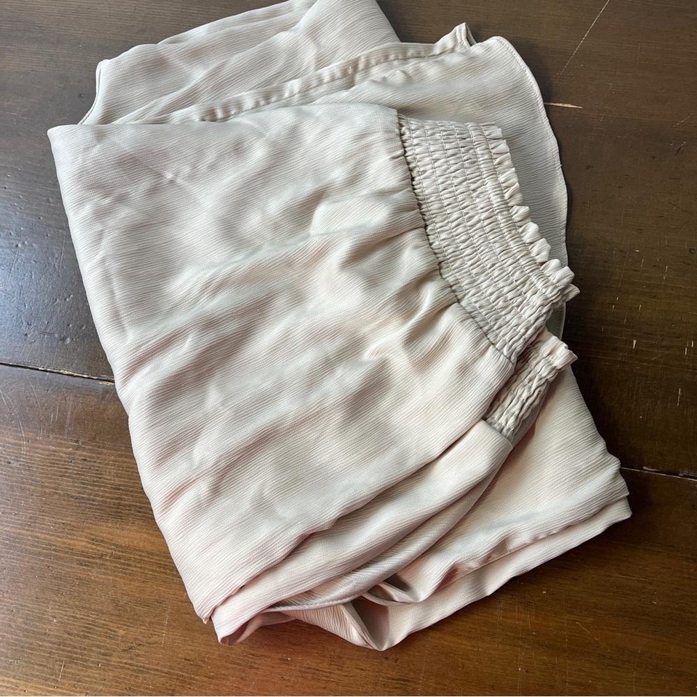 Mittoshop Cream Textured flowing pants